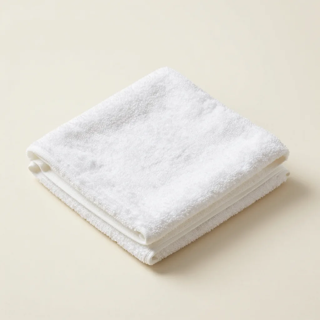 A soft white Egyptian cotton hand towel