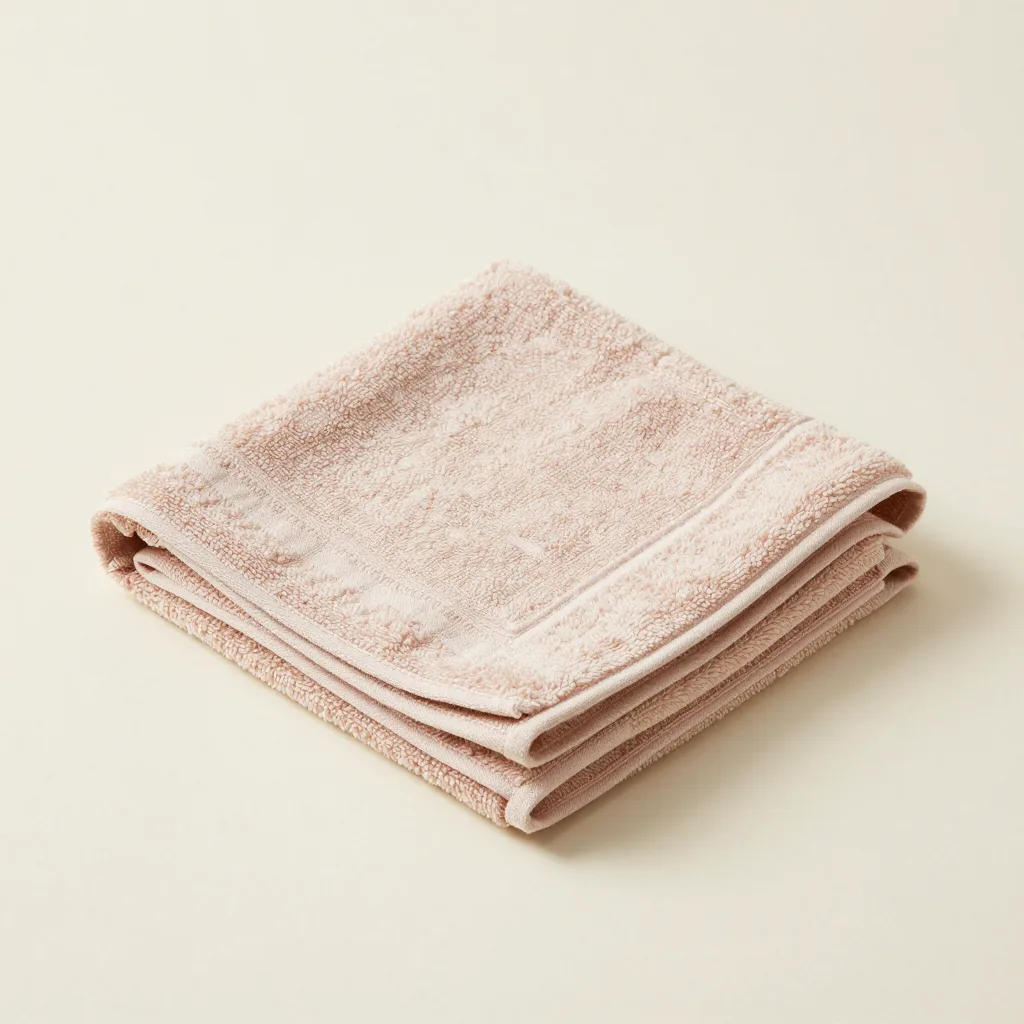 A soft blush Egyptian cotton hand towel