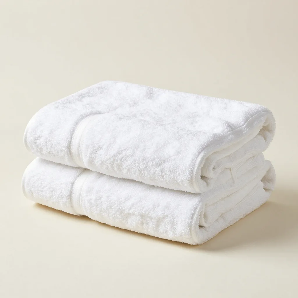 A large white Egyptian cotton bath towel