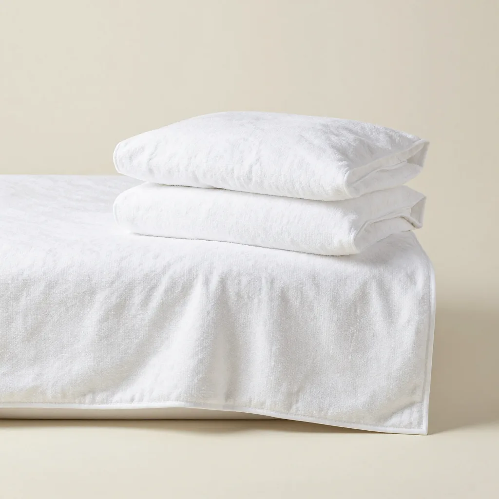 An extra-large white Egyptian cotton bath sheet